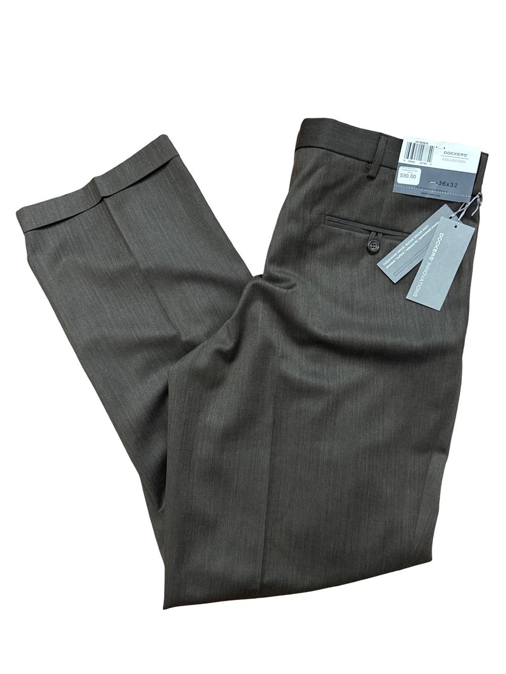 Vintage Dockers Pants Men’s 36x32 Deadstock NWTS Pleated Super 100’s Fine Wool